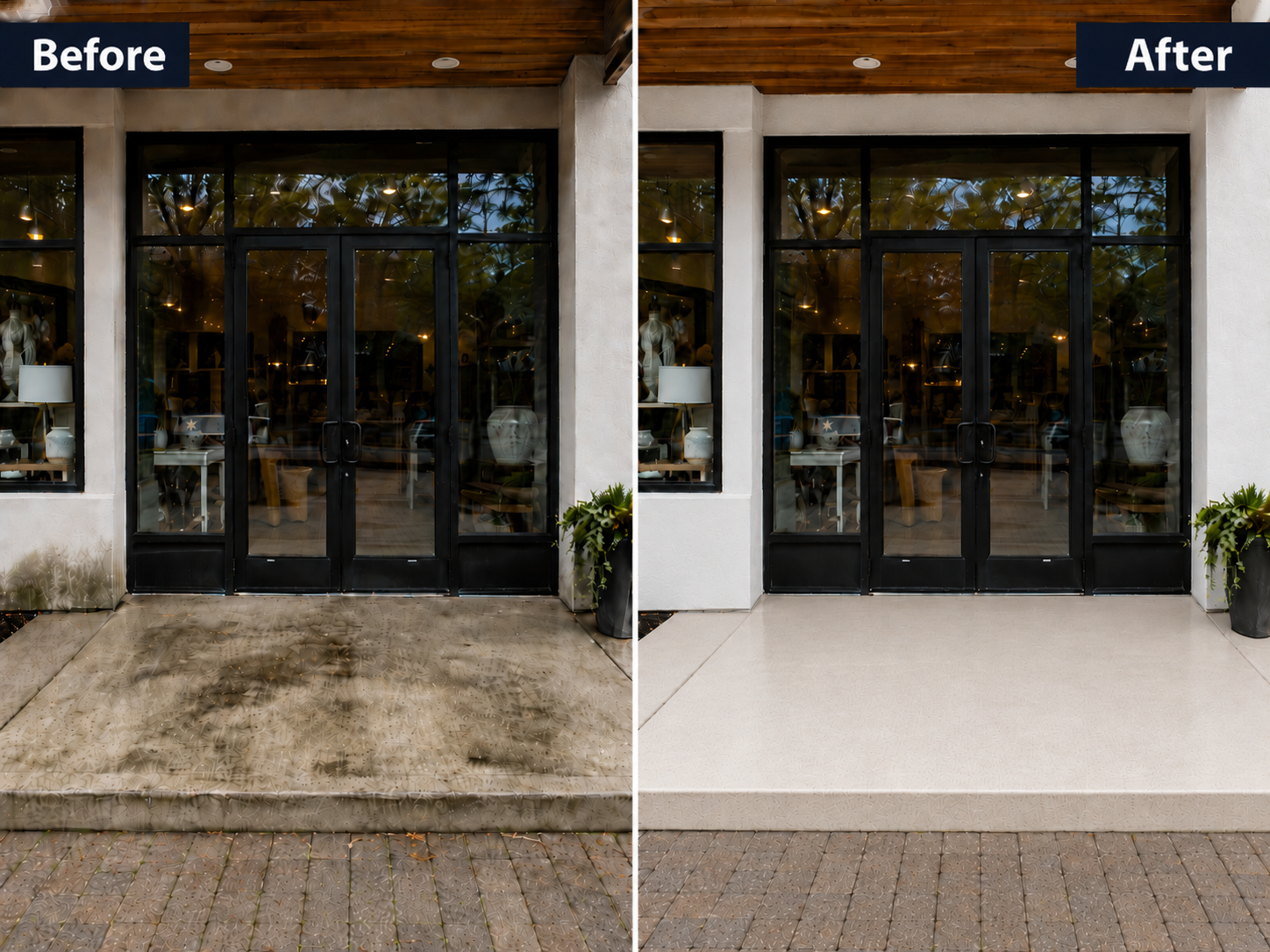 Commercial storefront cleaning